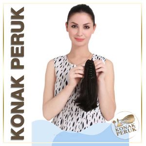 Siyah Fiber Sentetik Tokalı Postiş