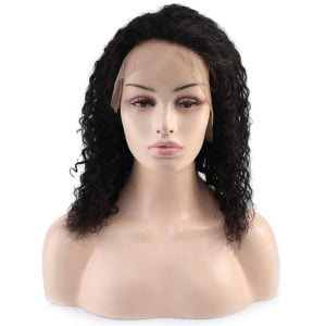 Gerçek Front  Lace Tül Peruk - Afro Dalgası - Siyah 45-50cm